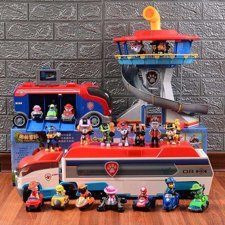 Paw Patrol toy car Rescue bus Marine patrol boat Rescue plane Toy set