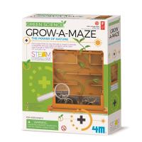 4M Stem Green Science Grow A Maze ชุดปลูกพืช ผ่านเขาวงกต มาพร้อม กล่องโปร่งใส กระติกน้ำ และแว่นขยายขนาดเล็ก เพื่อสังเกตการเจริญเติบโต