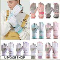 UEVOQB SHOP ฤดูหนาวที่อบอุ่น ถุงมือเล่นสกี ขนแกะขนแกะ หน้าจอระบบสัมผัส ถุงมือสกีขี่จักรยาน ของใหม่ กันลม ถุงมืออุ่นฤดูหนาว สโนว์บอร์ด