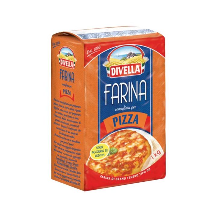 Divella Farina Pizza Flour 1 Kg. ดีวิลลา แป้งสาลีสำหรับทำพิซซ่า 1 กิโลกรัม.Expire date Feb 2023