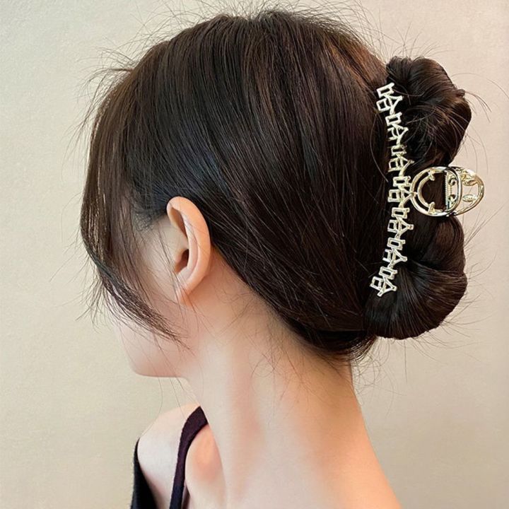 HUIHEYU Decorative Sweet Fashion Design Hair Accessories Girls Vintage Gift  Alloy Korean Style Shark Clip Chinese Character Hair Claw Women Hair Clip |  Lazada