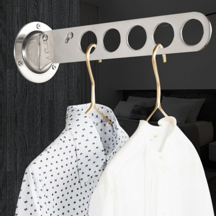 stainless-steel-5-7-9-12-holes-folding-clothes-hangers-adjustment-wall-mounted-drying-rack-coat-hanger-indoor-space-saving-clothes-hangers-pegs