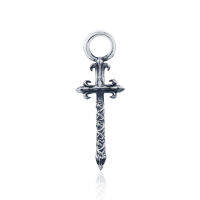 ake ake A La Carte Prophets Calibur Braided Charm - GM จี้เงินแท้ 925 ลายดาบกางเขน 20mm **จำหน่ายเป็นชิ้น ใส่ร้อยชุดต่างหูห่วง A La Carte หรือต้องใช้ตัวเกี่ยวห่วงคล้อง