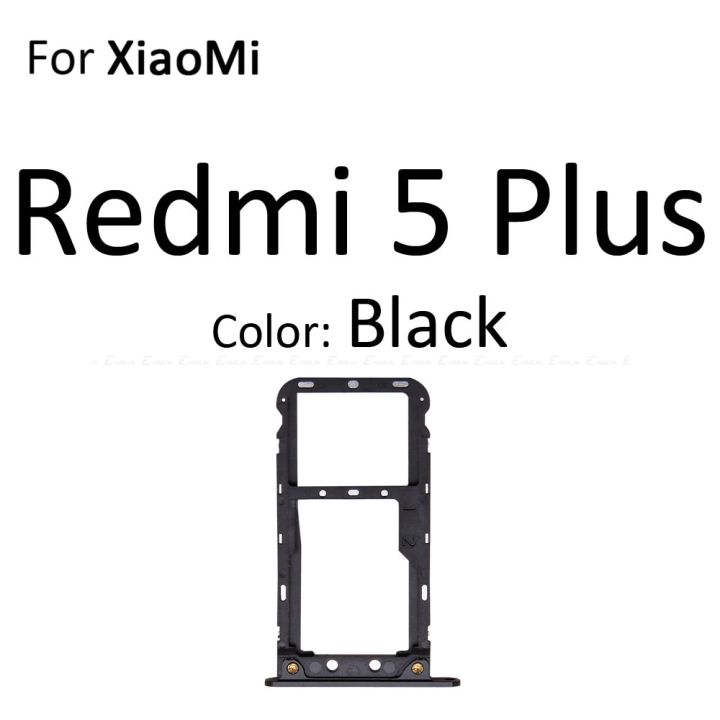 อะแดปเตอร์เครื่องอ่านสล็อตถาดใส่ซิมการ์ดสำหรับ-xiaomi-redmi-5-plus-โน๊ต5-pro-micro-sd-ชิ้นส่วนภาชนะใส่กระเป๋าเก็บบัตร