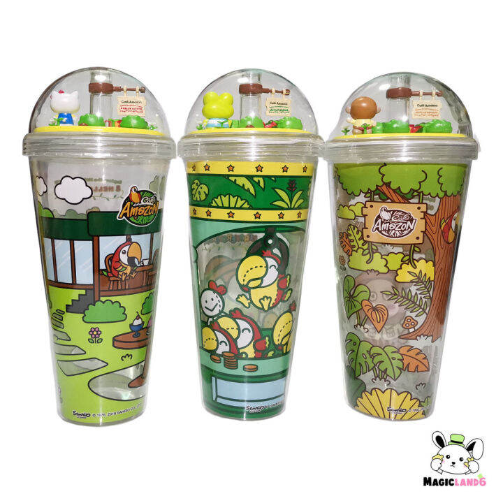 cup-dome-3d-sanrop-hello-kitty-keroppi-monkichi-cafe-amazon-แก้วน้ำฝาโดมเฮลโลคิตตี้-ลายซานริโอ-แก้วน้ำ-2-ชั้น