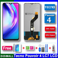 100% ทดสอบจอแอลซีดีต้นฉบับสำหรับ Tecno Pouvoir 4 LC7 /Pouvoir 4 Pro จอแสดงผล LCD + หน้าจอสัมผัส Digiziter สมัชชาด้วยเครื่องมือ