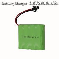 แบตเตอรี่ชาร์จ Ni-MH AA 4.8V2800mAh./ขั้วปลั๊กSM.สีดำ