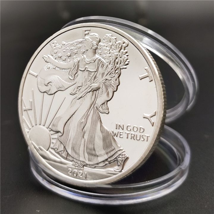 2020-2023-non-magnetic-us-liberty-challenge-coin-america-eagle-coin-silver-plated-commemorative-coin-collection-gift-home-decor