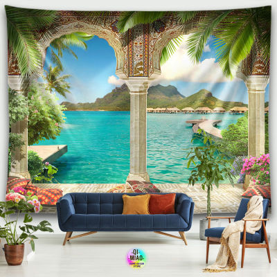 【cw】Large Fabric Wall Tapestry Landscape Home Decor 3d Murals Hang the Accessories Decoration Mural Living Room Aesthetic Bohemian