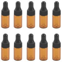 10pcs 3ml Empty brown Glass Dropper Bottles with Pipette for Essential Oil