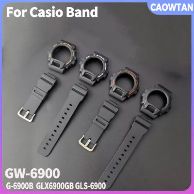 สายรัดสำหรับ Casio G Shock GW-6900 G-6900B GLX-6900GB สายนาฬิกาข้อมือสร้อยข้อมือ GLS-6900สายคล้องกรอบ