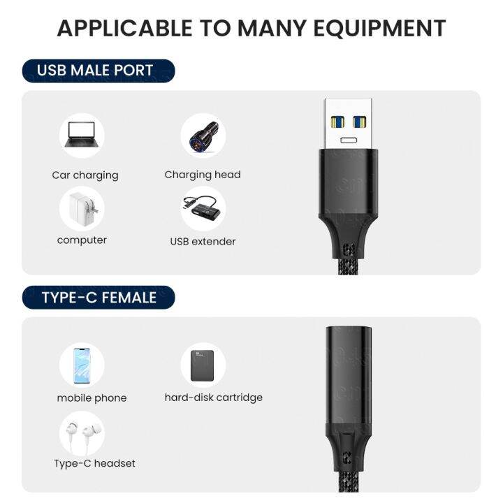 hot-ruxmmmlhj-566-usb-a-ถึง-usb-c-10gbps-อะแดปเตอร์-usb-สายเคเบิล-usb-c-หญิงไปยัง-usb-3-2สายเคเบิล-otg-ตัวผู้สายเคเบิลดิสก์-flash-แล็ปท็อปชาร์จอย่างรวดเร็ว