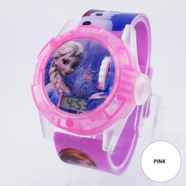 Jam tangan anak perempuan laser frozen | Lazada Indonesia