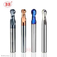 【DT】hot！ End Mill Tungsten Carbide Cutter Router Bit Milling R0.5 6mm 8mm 10mm HRC45 55 65 2 Flute