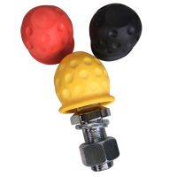 ◎♟ 2pcs Car Tow Ball Bar Towing Protect Towbar Towball Cap Cover Yellow Red