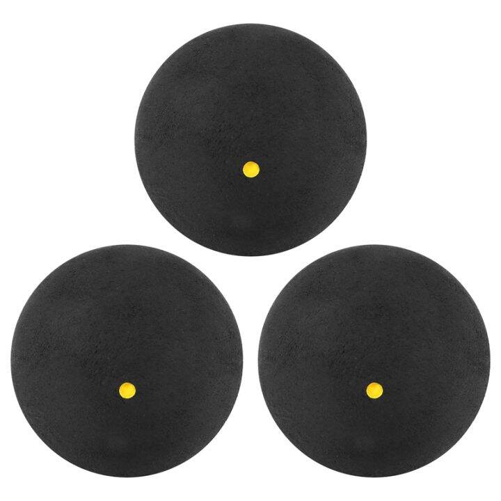 3Pcs Squash Ball Low Speed Sports Rubber Balls Professional Player