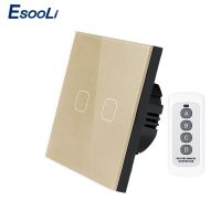 Esooli Eu/uk มาตรฐาน1 Gang 1 Way Remote Switch, AC 170 ~ 240V Wall Light Remote Touch Switch พร้อม Mini Remote Controller