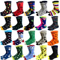 【jw】✴┅۞  1 Men Socks Personalized Pattern Couples for and Happy Cotton