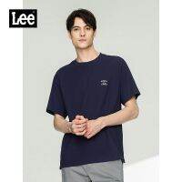 Lee21 ฤดูใบไม้ร่วงสินค้าใหม่สบายรุ่นคอกลมหลากสีชายเสื้อยืดแขนสั้นแนวโน้ม LMT0011034DR- 1PSY GTD8