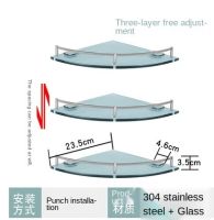 ชั้นวางสแตนเลสสองชั้นเข้ามุม,ชั้นวางเข้ามุมกระจกในห้องน้ำชั้นแขวนผ้าขนหนูกำแพงพร้อมตะขอ