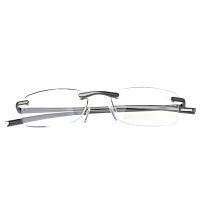 Aluminum Metal Rimless Reading Glasses Presbyopic Eyeglass Resin Lense 1.0 3.5 F3MD