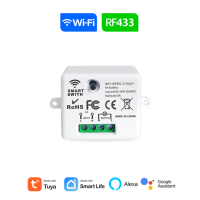 สวิตช์ไฟอัจฉริยะ220V 110V สวิตช์ไฟควบคุมระยะไกลไร้สาย RF433บ้าน Google Alex Tuya Smartlife Switch Mini WiFi