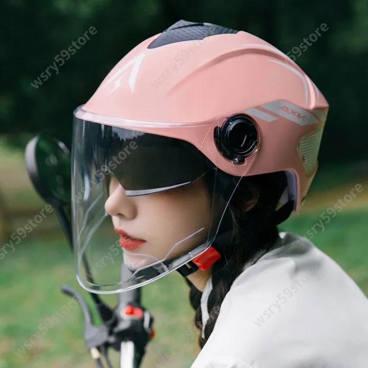 AXK Electric Scooter Helmet Battery Motorcycle Helmet Summer Sunscreen