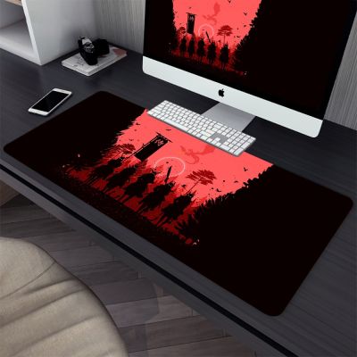 Japan Samurai Large Gaming Mouse Pad Computer Mousepad PC Gamer Laptop Mouse Mat Office Mausepad Silicone Keyboard Mat Desk Pad