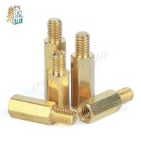 50pcs M3 Male 6mm x M3 Female 10mm Brass Standoff Spacer M3 10 6 Copper Hexagonal Stud Spacer Hollow Pillars m3x10 6mm