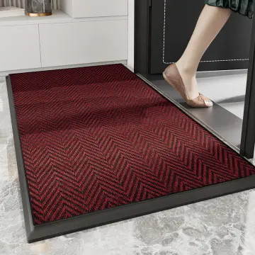 Door Mat Carpet Living Room Bedroom Floor Outdoor Entrance Door Mats  Non-Slip Stain Resistant PVC Silk Loop Rug Home Mat Carpet