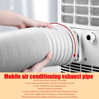 HOT LOZKLHWKLGHWH 576[HOT ING HENG HOT] Universal Duct Extension Pipe Telescopic Flexible Air Conditioner Exhaust Hose Accessories Vent Tube For Mobile Air Conditioning