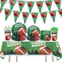 ◘ Rugby Themed American Football Disposable Tableware Supplies Sports Birthday Party Male Single Party Baby Shower Ceremony Decor