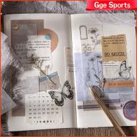 GGE SPORTS สติ๊กเกอร์เครื่องเขียนตกแต่งสมุดบันทึก30แผ่นแบบทำมือกลุ่มดอกไม้แผ่นจดบันทึก