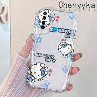 เคส Chenyyka สำหรับ Xiaomi Redmi Note 8 Note 8T Note 9เคสการ์ตูนสีสันสดใสลาย Hello Kitty Wave ชายแดนเคสมือถือโปร่งใสเนื้อครีมซิลิโคนกันกระแทกป้องกันเลนส์กล้องเคสนิ่มแบบใส