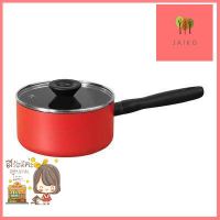 หม้อด้าม พร้อมฝา Saucepan MEYER รุ่น 14201-TE12 ขนาด 18 ซม. สีแดง **คุ้มที่สุดแล้วจ้า**