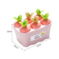 กล่องทำไอศครีม กล่องทำไอศกรีม กล่องทำไอติม แบบพิมพ์ไอติม Ice Cream Mould แม่พิมไอติม 6 แท่ง พิมพ์ทำไอศครีม พิมพ์ไอติมแท่ง แป้นพิมพไอติม