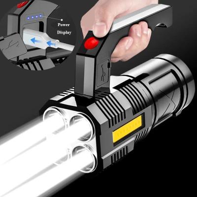 ไฟแบบพกพา USB แบบชาร์จไฟแสดงด้วยไฟด้านข้างซังกลางแจ้งมัลติฟังก์ชั่ไฟฉายที่แข็งแกร่ง ACR8