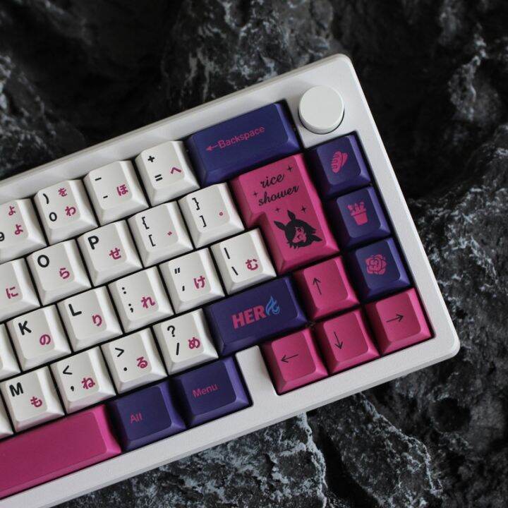 diy-custom-keycap-rice-shower-140-keys-set-japanese-cherry-profile-pbt-dye-sub-iso-enter-for-gh60-gk61-64-mechanical-keyboard