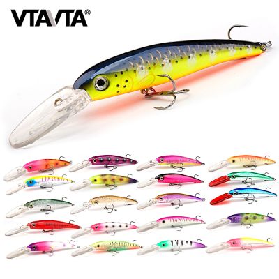 VTAVTA 12Cm/16Cm Jerkbait Minnow ปลาฉลามเหยื่อปลอมเหยื่อตกปลาใหญ่เหยื่อปลอมแข็งทะเลลอยน้ำเพสคาเหยื่อว่ายน้ำ Trolling