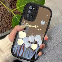 เคสสำหรับเคส OPPO A92ภาพวาดสีน้ำมันเคสลายดอกไม้พื้นผิวกระจกบางนุ่มบางเคสโทรศัพท์