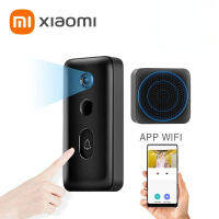 Xiaomi กระดิ่งอัจฉริยะ3รุ่น Mijia วิดีโอกริ่งประตู HD การมองเห็นได้ในเวลากลางคืนแบตเตอรี่อายุการใช้งานยาวนานแบบเรียลไทม์ดูกล้องวงจรปิดแบบ360องศารุ่น CN