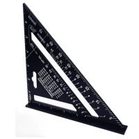 Angle Ruler 7 inch Aluminum Alloy Imperial Triangular Measuring Ruler Woodwork Speed Square Triangle Angle Protractor Measuring