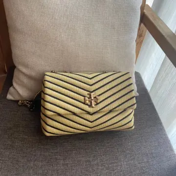 Tory Burch Kira Chevron Straw Convertible Shoulder Bag