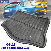 Fit สำหรับ Ford Focus Mk2 Hatchback 2005 2006 2007 2008 2009 2010 2011 Boot Mat ด้านหลัง Trunk Liner Cargo ชั้นถาดพรม Protector