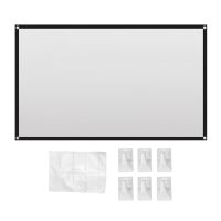 Projector Screen for Home Theater HD White Foldable Anti-Crease