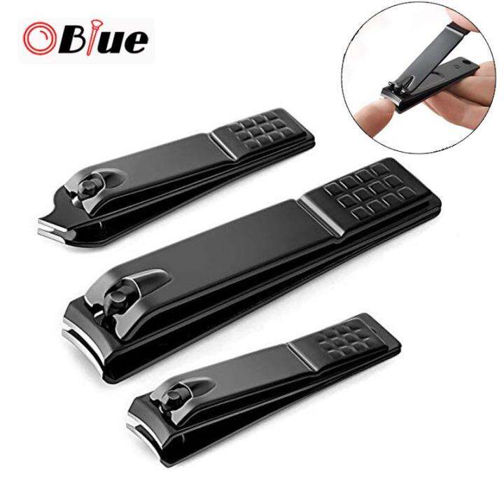 OBlue 3Pcs Nail Clippers Set Stainless Steel Nail Cippers Slant Edge ...