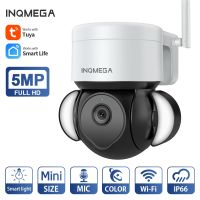 INQMEGA 5MP Wifi TUYA กล้องสมาร์ทคลาวด์ PTZ การมองเห็นได้ในเวลากลางคืนไอพีกล้องมี WIFI กลางแจ้ง Foodlight วิดีโอกล้องวงจรปิดเพื่อรักษาการความปลอดภัยสำหรับสนาม