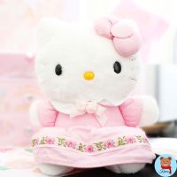 มือสอง Hello kitty pink dress Sanrio medium plush doll ??ตุ๊กตาคิตตี้