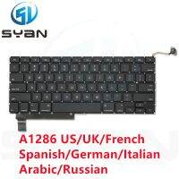 A1286 keyboard for Macbook pro 15.4 inches laptop MB985 MB986 MC371 MC372 MC373 MC721 MC723 MD103 MD104 keyboards 2009-2012