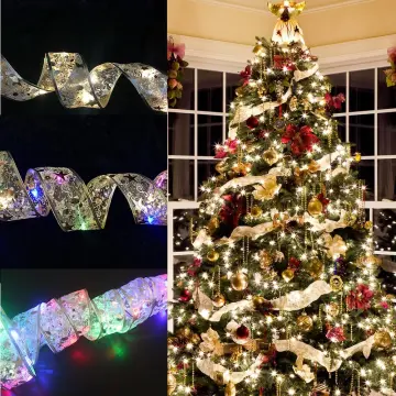 100PCS Round Christmas Ball Ornament Caps Gold Hangers String Set Christmas  Pendant Replacement Cap Xmas Tree